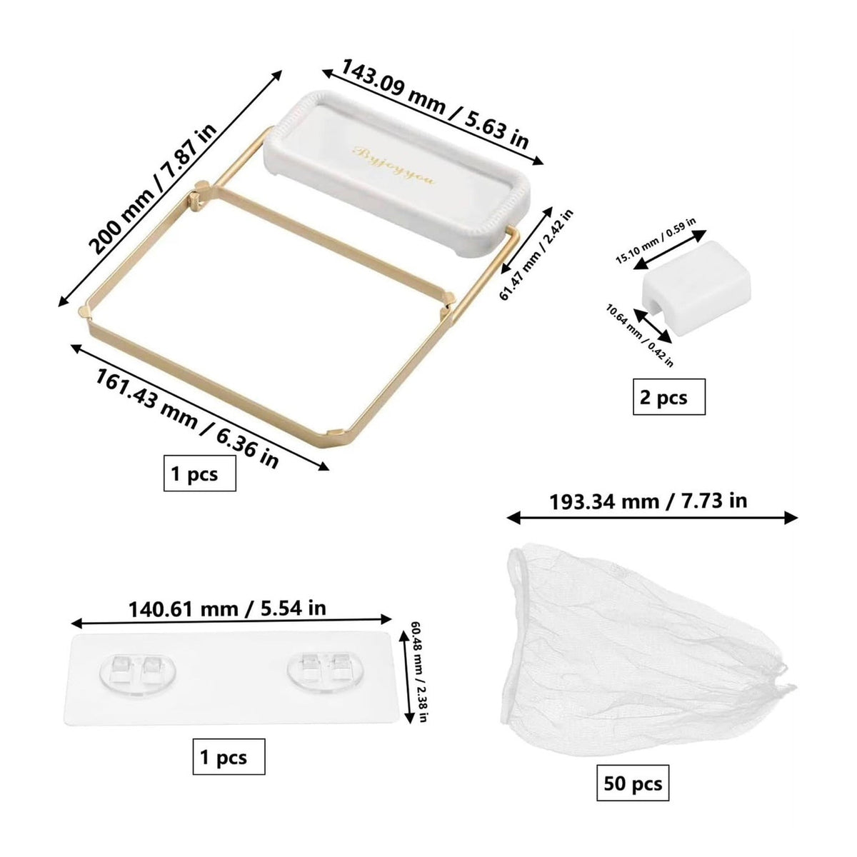 Foldable Sink Food Catcher with 50 Disposable Mesh Bags TECHNOLOGIA
