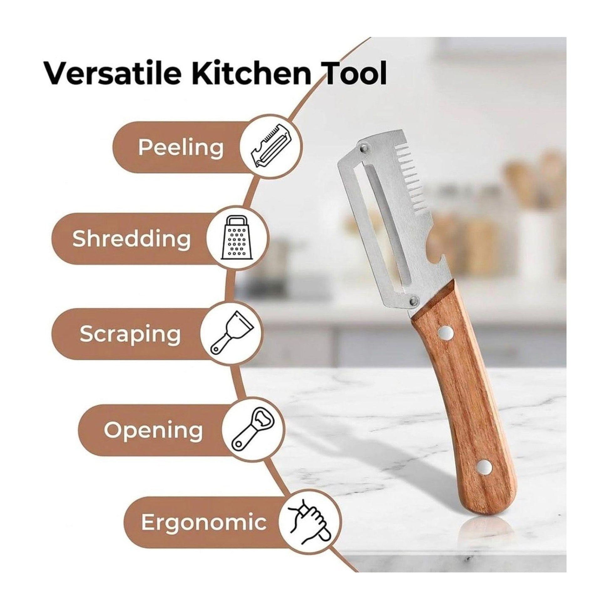 Stainless Steel Multi-function Vegetable Cutter and Peeling Knife TECHNOLOGIA