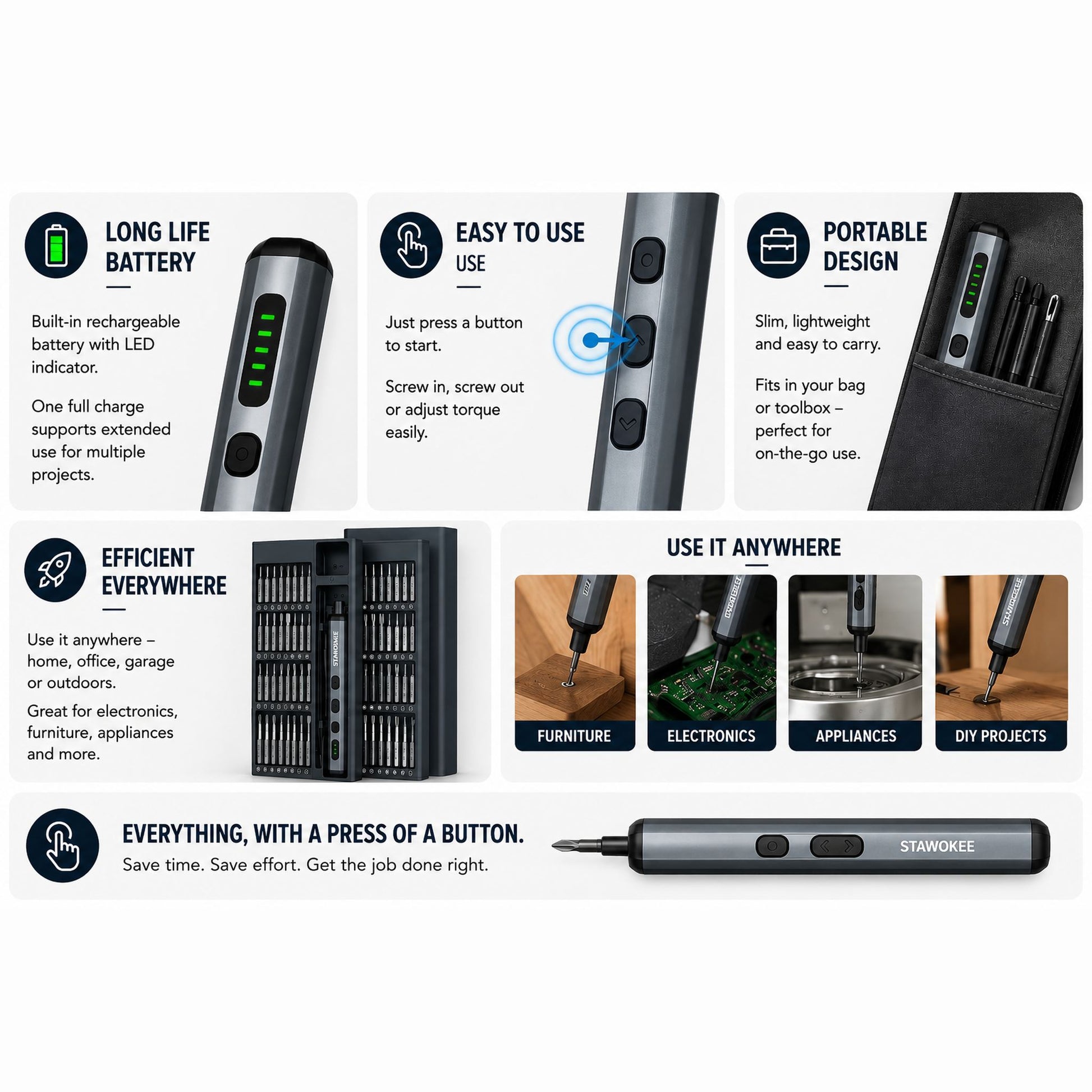Rechargeable Electric Screwdriver TECHNOLOGIA