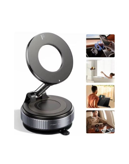 MagnaGrip 360: Strong Vacuum Suction and Magnetic Phone Holder with Flexible Extension TECHNOLOGIA