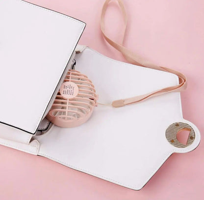 BreezeBright: Portable LED Makeup Mirror with Fan