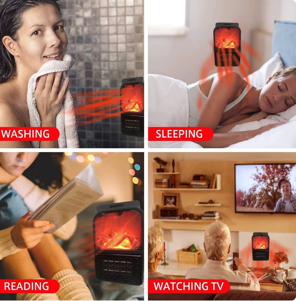 Portable Flame Electric Heater